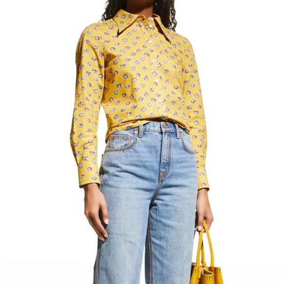 Tory Burch Garden Rose Poplin Shirt - Picture 15 of 16